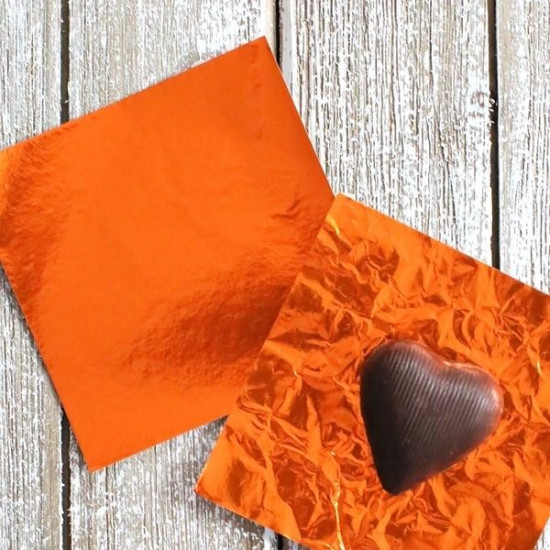 CHOCOLATE FOILS RUST ORANGE SMALL